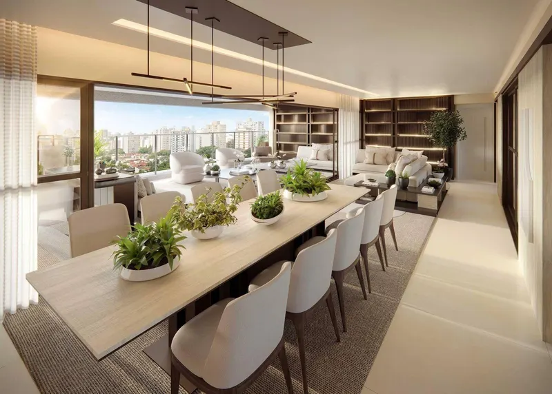 Interior no Ampère Brooklin (decorado da construtora)