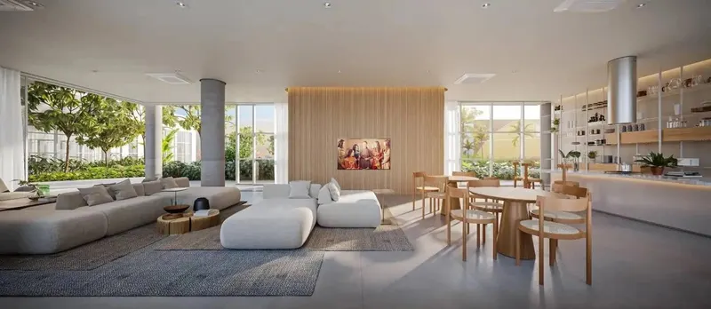 Interior no Biotique Ibirapuera (decorado da construtora)